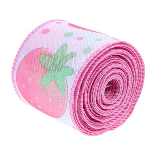 PERSELOSO 1 Rolle Sommerliches Erdbeerband Yards Ripsband für Diy Bastelprojekte und Geschenkverpackungen für Festliche Anlässe Frische Lebendige Ausstrahlung von PERSELOSO