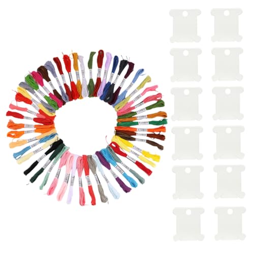 PERSELOSO 1 Satz Farben Premium Stickgarn Set mit Winding Platten Bunte Baumwollfäden für Kreuzstich DIY Bastelprojekte Langlebig und Vielseitig Einsetzbar PERSELOSO 1 Satz Farben Premium Stickgarn Set mit Winding Platten Bunte Baumwollfäden für Kreuzstich DIY Bastelprojekte Langlebig und Vielseitig Einsetzbar von PERSELOSO