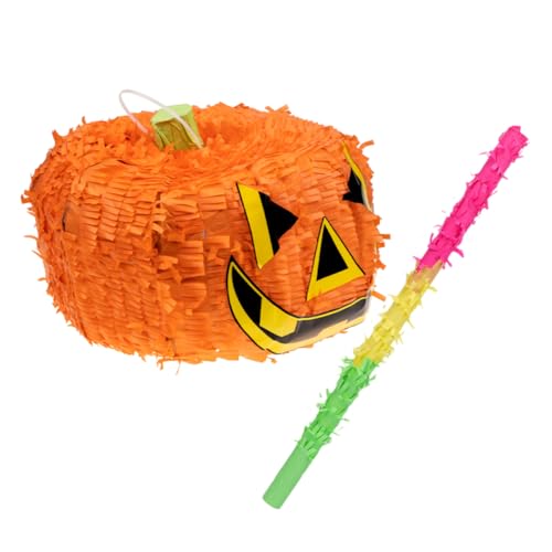 PERSELOSO 1 Satz Kürbis Piñatas Süßigkeiten Schmücken Kürbisse Fallen Dekorativ Mit Party Groß Etikett Dekorationen Drinnen Gruselige Pinata Gruseliger Kürbis Halloween Füller Papier Orange von PERSELOSO