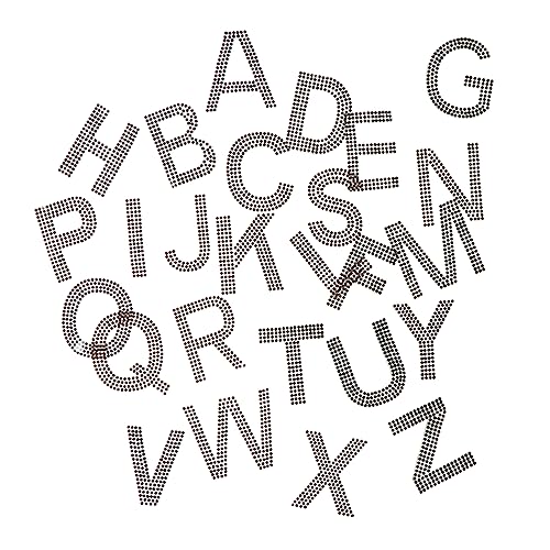 PERSELOSO 1 Satz Patches Buchstaben Strass Applikationen zum Aufbügeln für Kleidung Taschen und Hüte DIY Dekoration und Reparatur Glitzernde Buchstaben Hochwertigem Material von PERSELOSO