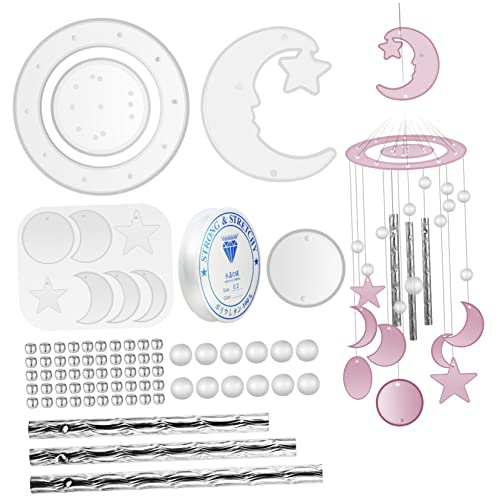 PERSELOSO 1 Satz Silikonformen Windspiel DIY Kit Epoxidharz Gießform für Windspiele und Anhänger Flexibles Langlebiges Silikonmaterial für Kreative Bastelprojekte PERSELOSO 1 Satz Silikonformen Windspiel DIY Kit Epoxidharz Gießform für Windspiele und Anhänger Flexibles Langlebiges Silikonmaterial für Kreative Bastelprojekte von PERSELOSO