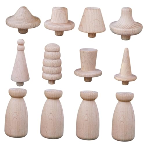PERSELOSO 1 Satz Unvollendete Holz Puppen zum Bemalen Teiliges DIY mit Verschiedenen für Kreative Bastelprojekte PERSELOSO 1 Satz Unvollendete Holz Puppen zum Bemalen Teiliges DIY mit Verschiedenen für Kreative Bastelprojekte von PERSELOSO