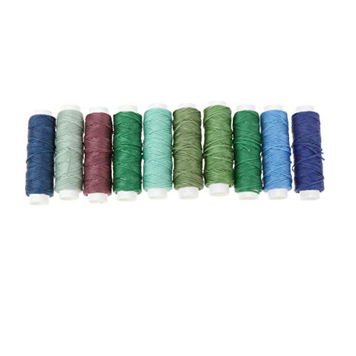 PERSELOSO 1 Satz Wachsbeschichtete Schnur für Lederarbeiten Farben im Set Nähgarn für DIY Bastelprojekte und Farbecht für Armbänder Buchbindung und Lederreparatur von PERSELOSO