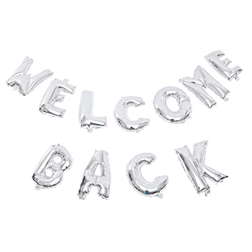 PERSELOSO 1 Satz Willkommen Zurück Folienballons Kreative Schulparty Dekorationen Welcome Back Luftballons für Schulanfang und Heimkehrfeiern für Klassenzimmer Wände und Fenster von PERSELOSO