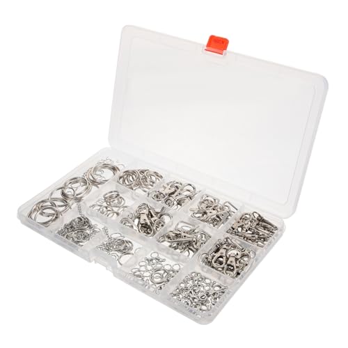 PERSELOSO 1 Schachtel Schmuck Lobster Claps Metallringe für DIY Schmuckherstellung Schlüsselring Zubehör für Armbänder und Ohrringe für Kreative Bastelprojekte von PERSELOSO