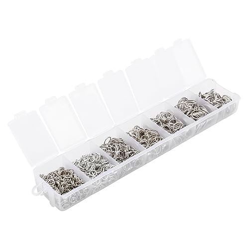 PERSELOSO 1 Schachtel Schmuckzubehör Bausätze Schlüssel Gold Bausatz Zubehör zur Schmuckherstellung Verbindungsring Schmuck offener Ring Schmuckversorgungen DIY-Ring Metall Dunkelgrau von PERSELOSO