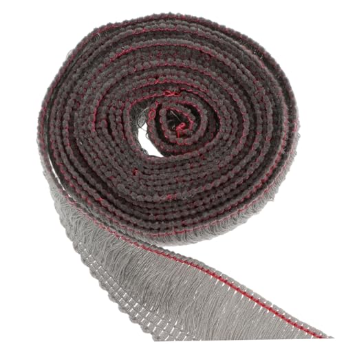 PERSELOSO 1 Stück Dekorative Quastenspitze Hochzeit Spitze Stoffspitze für Nähen Fransenspitze Kleidung Tischdecke Bastelspitze Vorhang dekorative Spitze Polyestergarn Grey von PERSELOSO