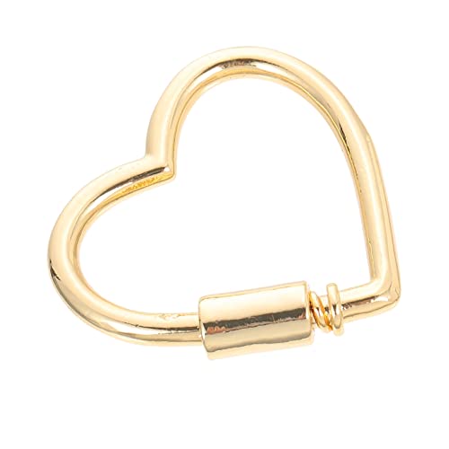 PERSELOSO 1 Stück Herzförmiger Schraubkarabiner Verschluss für DIY Schmuck Geometrisches Design Langlebig und Farbecht für und Armbänder von PERSELOSO
