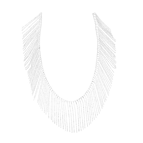 PERSELOSO 1 Stück Strass Quaste Fransen Kette für DIY Kleidung Deko Funkelnde Stoffverzierung für Hochzeitskleider Bühnenkostüme und Handarbeiten Kupferquaste von PERSELOSO