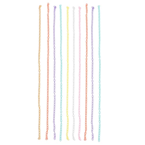 PERSELOSO 10 Stück Bunte Kunststoffkette für Schmuckherstellung DIY Zubehör für Kreative Projekte Langlebig und Vielseitig Einsetzbar für Herstellung von Lanyards und Armbändern PERSELOSO 10 Stück Bunte Kunststoffkette für Schmuckherstellung DIY Zubehör für Kreative Projekte Langlebig und Vielseitig Einsetzbar für Herstellung von Lanyards und Armbändern von PERSELOSO