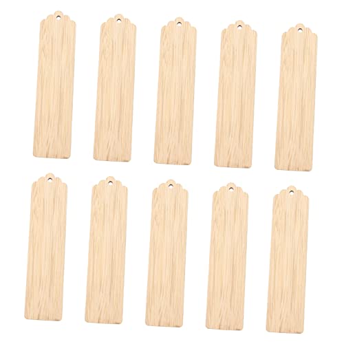 PERSELOSO 10 Stück Diy Gravierte Lesezeichen Für Party Runden Leer Buchmarken Schmucklos Schüttgut Bunt Größe Stichworte Groß Slot Lesezeichen Selber Machen Schild Unvollendet Kreativ Holz von PERSELOSO
