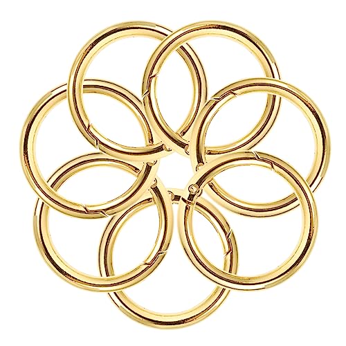 PERSELOSO 10 Stück Flache Schlüsselringe Metall Schlüsselanhänger für DIY Bastelprojekte Sichere Befestigung für Schlüssel und Accessoires für Handarbeiten und von PERSELOSO