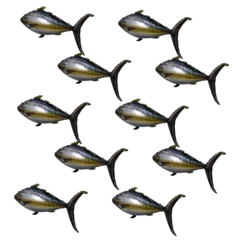 PERSELOSO 10 Stück Folienballons Mit Fischen: Wiederverwendbare Metallische Thunfischformen – Geburtstagsdeko Für Angelbegeisterte – Diy-erstellung Einer Unterwasser-partyszene PERSELOSO 10 Stück Folienballons Mit Fischen: Wiederverwendbare Metallische Thunfischformen – Geburtstagsdeko Für Angelbegeisterte – Diy-erstellung Einer Unterwasser-partyszene von PERSELOSO