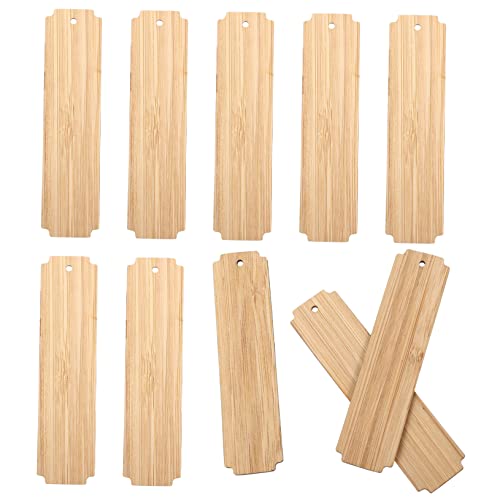 PERSELOSO 10 Stück Lesezeichen Für Diy-materialien Stichworte Birke Buchmarken Liste Name Groß Basteln Leer Schlüssel Hochzeit Lesezeichen Für Bücher Größe Kreativ Lesezeichen Lesen Holz von PERSELOSO