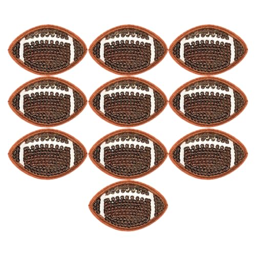PERSELOSO 10 Stück Rugby Patches zum Aufbügeln Glitzernde Applikationen für Kleidung Jeans und Jacken Waschbeständige Sportlich Inspirierte Dekoration für Diy Projekte von PERSELOSO