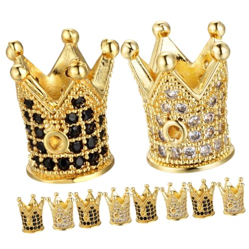 PERSELOSO 10 Stück Teiliges Krone DIY Perlen für Schmuckherstellung Handgemachte Zwischenperlen für Armbänder und Dekorationen Hautfreundlich und Vielseitig Einsetzbar von PERSELOSO