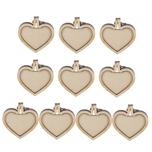 PERSELOSO 10 Stück Teiliges Mini Stickrahmen Holz DIY Anhänger für Kreative Handarbeiten Herzform Stilvolle Stickerei Ringe für Einzigartige Dekoration und PERSELOSO 10 Stück Teiliges Mini Stickrahmen Holz DIY Anhänger für Kreative Handarbeiten Herzform Stilvolle Stickerei Ringe für Einzigartige Dekoration und von PERSELOSO