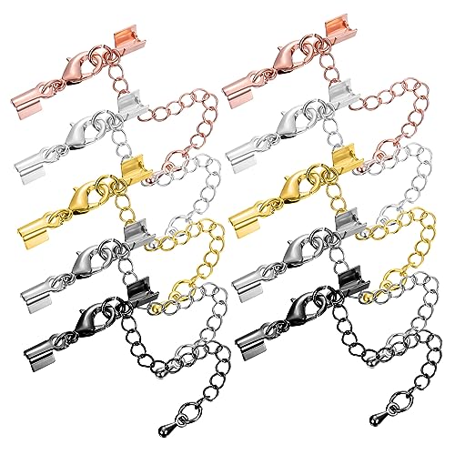 PERSELOSO 10 Stück Teiliges Schmuckzubehör mit Bunten Endkappen und Langlebigen Karabinerverschlüssen Basteln von Armbändern Halsketten und Anhängern Vielseitig für DIY Schmuckherstellung PERSELOSO 10 Stück Teiliges Schmuckzubehör mit Bunten Endkappen und Langlebigen Karabinerverschlüssen Basteln von Armbändern Halsketten und Anhängern Vielseitig für DIY Schmuckherstellung von PERSELOSO