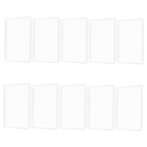 PERSELOSO 10 Stück Transparente Acryl Kartenhüllen Robuste Kartenhalter für Spielkarten Visitenkarten und Postkarten Wiederverwendbar und Kratzfest Einfach zu Öffnen und Schließen Praktisch von PERSELOSO
