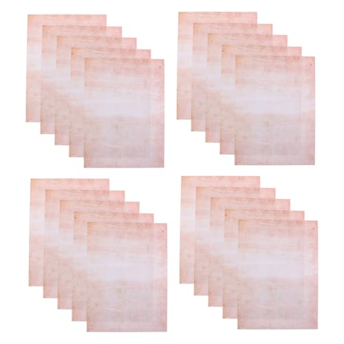 PERSELOSO 100 Blatt Retro Schreibpapier mit Bemalten Rändern Doppelseitige Briefbögen für Kalligraphie Scrapbooking und Kreative Projekte von PERSELOSO