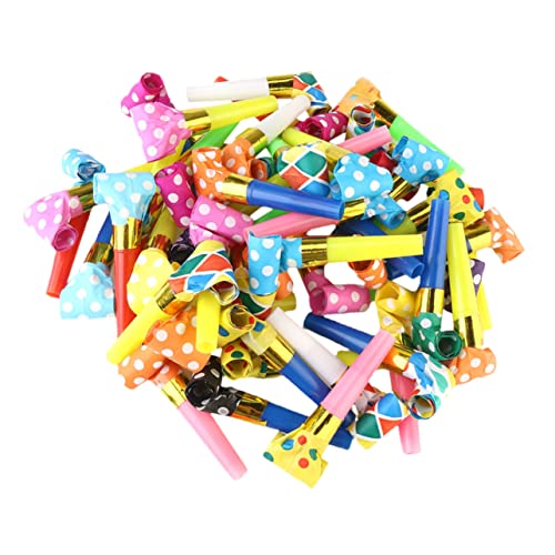 PERSELOSO 100 Stück Bunte Party Tröten Lustige Pfeifen für Cheer Props für Geburtstagsfeiern Festivals Hochzeiten und Sportveranstaltungen Zufällige Farbe Zufällige Farbe PERSELOSO 100 Stück Bunte Party Tröten Lustige Pfeifen für Cheer Props für Geburtstagsfeiern Festivals Hochzeiten und Sportveranstaltungen Zufällige Farbe Zufällige Farbe von PERSELOSO