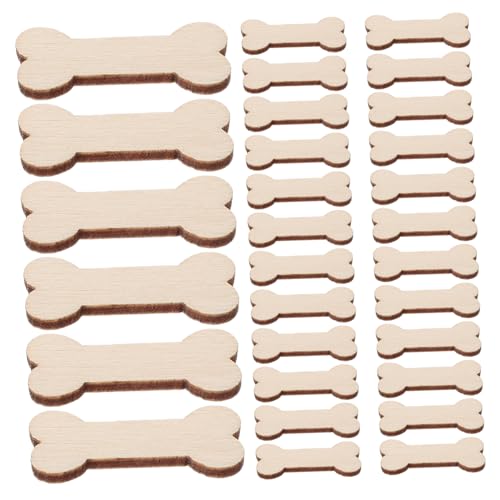PERSELOSO 100 Stück Holz Knochen Ausschnitte Natürliche Unbehandelte Holzornamente Spielerische Knochenform für DIY Bastelprojekte Partydekorationen Kreative Hundedekos PERSELOSO 100 Stück Holz Knochen Ausschnitte Natürliche Unbehandelte Holzornamente Spielerische Knochenform für DIY Bastelprojekte Partydekorationen Kreative Hundedekos von PERSELOSO