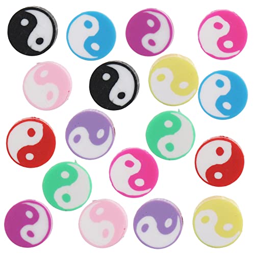 PERSELOSO 100Stücke DIY Tai Chi Yin Spacer Perlen für Schmuckherstellung Lose Perlen für Armbänder und Bastelprojekte für Einzigartige von PERSELOSO