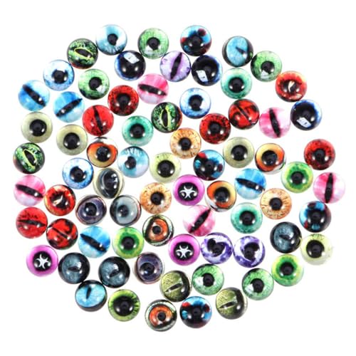 PERSELOSO 100Stücke Glasaugen für DIY Handwerk Multifunktionale Dekorative Perlen für Puppen Stofftiere und Projekte Hochwertige Glasperlen für Bastelbedarf von PERSELOSO