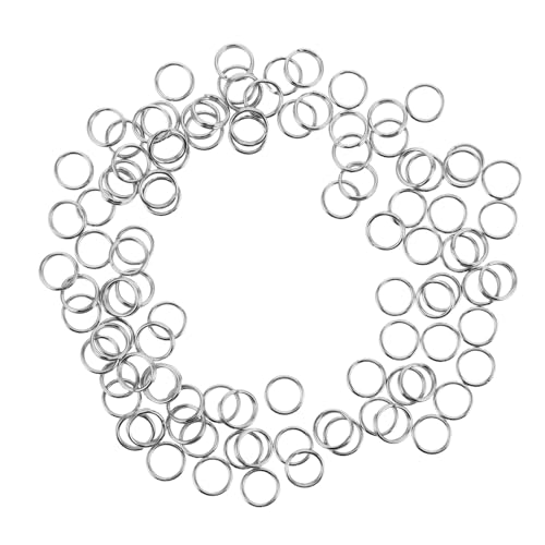 PERSELOSO 100Stücke Schlüsselringe Robuste und Langlebige Schlüsselanhänger für DIY Projekte Vielseitig Einsetzbar für Schmuck und Accessoires Silberfarben von PERSELOSO
