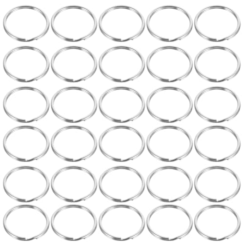 PERSELOSO 100Stücke Schlüsselringe Runde Metallschlüsselanhänger für Autoschlüssel DIY Schlüsselzubehör Flaches Design Sicherer Halt und Vielseitig Einsetzbar PERSELOSO 100Stücke Schlüsselringe Runde Metallschlüsselanhänger für Autoschlüssel DIY Schlüsselzubehör Flaches Design Sicherer Halt und Vielseitig Einsetzbar von PERSELOSO