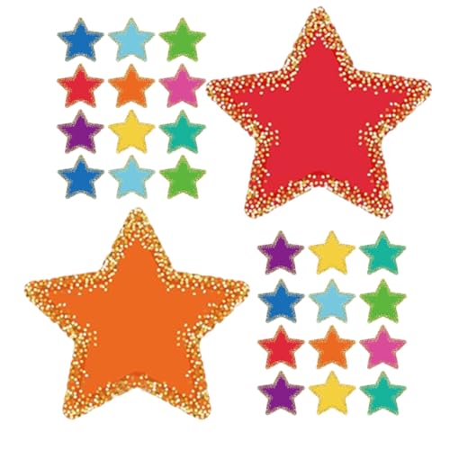 PERSELOSO 108 Blatt Buntes Stern Ausschnitt Papier mit Farbigen Punkten für Klassenzimmer Dekorationen Farben und Klebepunkte für Kreative Diy Projekte und Schulprojekte von PERSELOSO