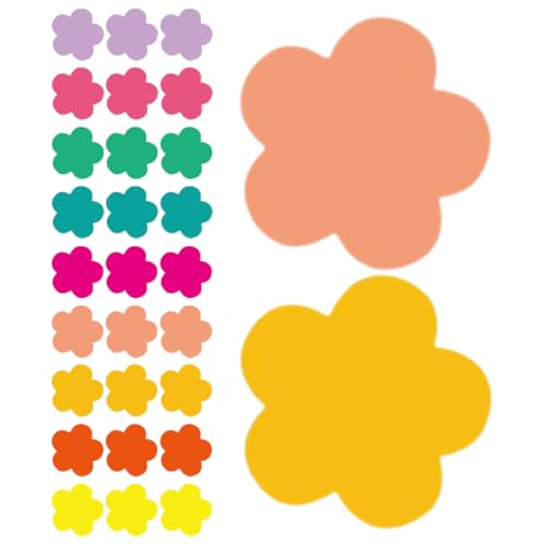 PERSELOSO 108 Stück Bunte Blumen Papierausschnitte für Klassenzimmer Dekoration Diy Bastelbedarf Langlebige Wanddeko Stabilem Karton Fröhliche Frühlingsgestaltung für Bulletin Boards von PERSELOSO