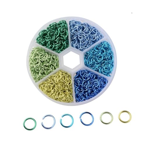 PERSELOSO 1080 Stück Aluminium Open Jump Rings Bunte Schmuckverbinder Split Ringe DIY Schmuckherstellung Handwerk Zubehör für Filigrane Halsketten Armbänder Anhänger PERSELOSO 1080 Stück Aluminium Open Jump Rings Bunte Schmuckverbinder Split Ringe DIY Schmuckherstellung Handwerk Zubehör für Filigrane Halsketten Armbänder Anhänger von PERSELOSO