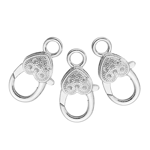 PERSELOSO 10Stücke Herzförmiger Karabinerverschluss Teiliges Silber für DIY Schmuckherstellung für Taschen Halsketten und Armbänder Vielseitig und Leicht Vintage Design Sicher PERSELOSO 10Stücke Herzförmiger Karabinerverschluss Teiliges Silber für DIY Schmuckherstellung für Taschen Halsketten und Armbänder Vielseitig und Leicht Vintage Design Sicher von PERSELOSO