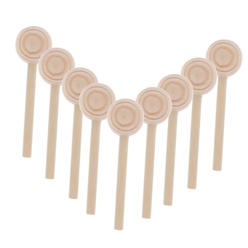 PERSELOSO 10Stücke Holzperlenstäbe Kiefer Mehrzweck DIY Zubehör für Bastelprojekte Unvollendete Holzstäbchen zur Individuellen Gestaltung und Dekoration von PERSELOSO