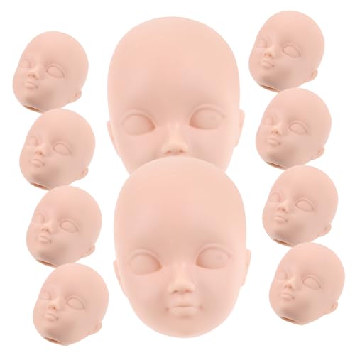 PERSELOSO 10Stücke Plastik Puppenköpfe für Make Up und Puppenhandwerk DIY Puppenteile für Kreative Bastelprojekte Dekoration und Puppenpflege von PERSELOSO