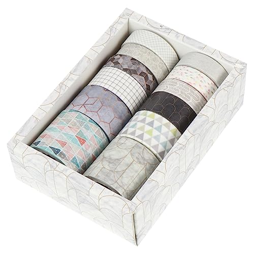 PERSELOSO 12 Rollen Washi-Tape the washi tape hochzeitslaken nupsis Scrapbooking mit doppelseitigem Klebeband ästhetisch aufkleber Sammelklebeband Geschenkverpackungsband Papier Grey PERSELOSO 12 Rollen Washi-Tape the washi tape hochzeitslaken nupsis Scrapbooking mit doppelseitigem Klebeband ästhetisch aufkleber Sammelklebeband Geschenkverpackungsband Papier Grey von PERSELOSO