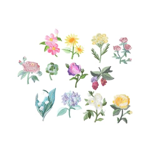 PERSELOSO 12 Stück Blumen Stickerei Patches DIY Aufnäher für Kleidung Taschen und Handarbeiten Gemischte Stile zur Verschönerung und Reparatur von Textilien PERSELOSO 12 Stück Blumen Stickerei Patches DIY Aufnäher für Kleidung Taschen und Handarbeiten Gemischte Stile zur Verschönerung und Reparatur von Textilien von PERSELOSO