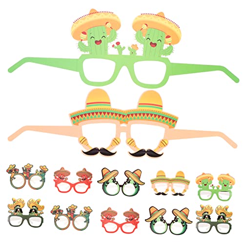 PERSELOSO 12 Stück Mexikanische Fiesta Party Brillen Papier Kostüm Deko Lustige Foto Requisiten für Karneval und Festlichkeiten und Erwachsene Geeignet PERSELOSO 12 Stück Mexikanische Fiesta Party Brillen Papier Kostüm Deko Lustige Foto Requisiten für Karneval und Festlichkeiten und Erwachsene Geeignet von PERSELOSO