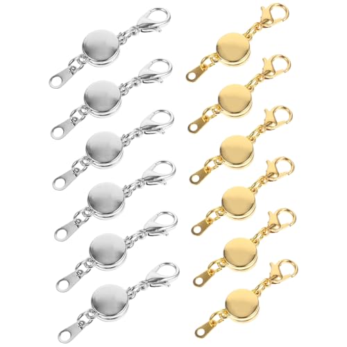PERSELOSO 12 Stück Teiliges Magnetische Schmuckverschlüsse mit Hummerkarabiner Langlebig und Rostfrei Glänzend Silber und Goldfarben für DIY Halsketten Armbänder und Schmuckherstellung PERSELOSO 12 Stück Teiliges Magnetische Schmuckverschlüsse mit Hummerkarabiner Langlebig und Rostfrei Glänzend Silber und Goldfarben für DIY Halsketten Armbänder und Schmuckherstellung von PERSELOSO