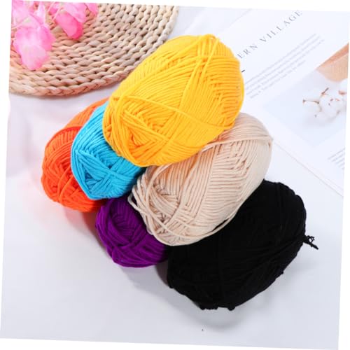 PERSELOSO 12 Stück Teiliges Milch Baumwollgarn Weiches Warmes Dickes Garn für Handstricken und Häkeln für Pullover Schals Mützen und DIY Puppen Maschinenwaschbar Farben Zufällige Farbe von PERSELOSO