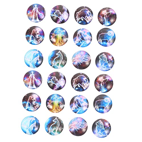 PERSELOSO 120stücke Sternenbild Muster Cabochons Aus Glas Für Diy Schmuckherstellung Runde Glasdome Platten Schmuckzubehör Für Armbänder Halsketten Schlüsselanhänger Und Mehr von PERSELOSO