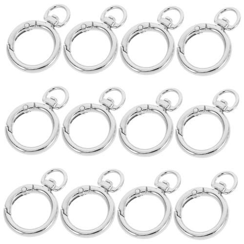 PERSELOSO 12Stücke Pack Runde Karabinerhaken Legierung mit Drehbaren O Ringen für Schlüsselanhänger Geldbörsen Taschen und DIY Projekte Silber PERSELOSO 12Stücke Pack Runde Karabinerhaken Legierung mit Drehbaren O Ringen für Schlüsselanhänger Geldbörsen Taschen und DIY Projekte Silber von PERSELOSO