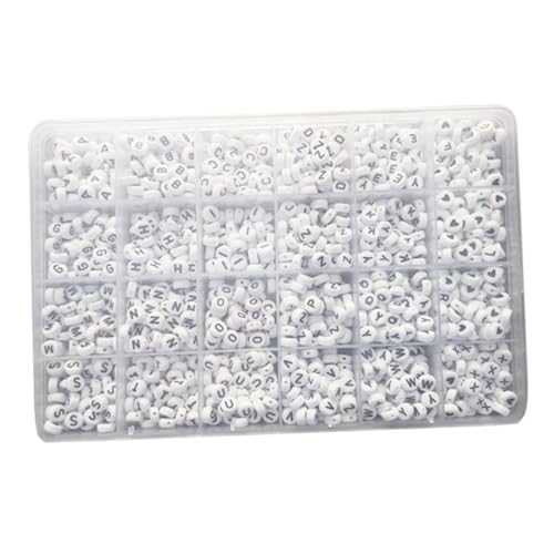 PERSELOSO 1350 Stück Teiliges Fächer Kunststoff Alphabet Buchstabenperlen für Schmuckherstellung Flache Ovale Perlen zum Auffädeln für DIY Armbänder Halsketten PERSELOSO 1350 Stück Teiliges Fächer Kunststoff Alphabet Buchstabenperlen für Schmuckherstellung Flache Ovale Perlen zum Auffädeln für DIY Armbänder Halsketten von PERSELOSO