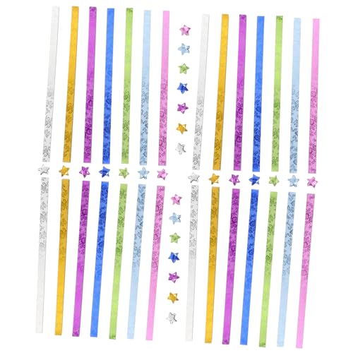 PERSELOSO 140 Stück Origami Papierstreifen für Bastelprojekte Bunte Sterne Faltpapier Streifen für DIY Kunsthandwerk für Dekorationen und von PERSELOSO