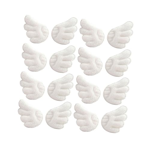 PERSELOSO 15 Paare Engel Flügel Aufnäher Weiße Applikationen für DIY Kostüme Kleidung und Accessoires Langlebige Nähflicken für Erwachsene von PERSELOSO