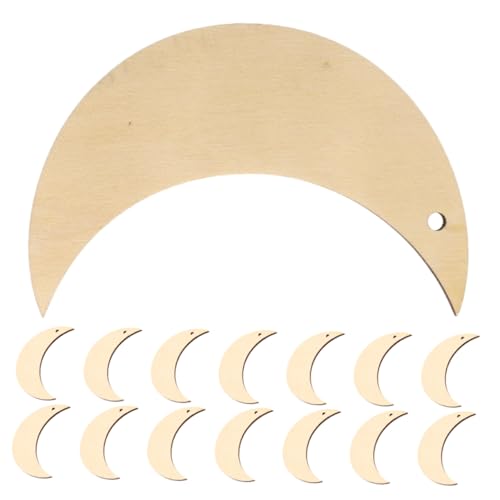 PERSELOSO 15 Stück Holz-mondausschnitte: Natürliche Holzscheiben in Mondform, Unbehandelte Holzstücke Für Diy-kunstprojekte, Kinderaktivitäten Und Heimdekorationen PERSELOSO 15 Stück Holz-mondausschnitte: Natürliche Holzscheiben in Mondform, Unbehandelte Holzstücke Für Diy-kunstprojekte, Kinderaktivitäten Und Heimdekorationen von PERSELOSO