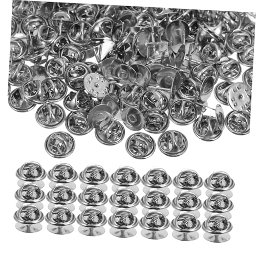 PERSELOSO 150 Sätze Butterflies Clutch Pin Backs Nickel Anstecker für Krawatten und Kleidung Einfach zu Verwenden für und Namensschilder von PERSELOSO
