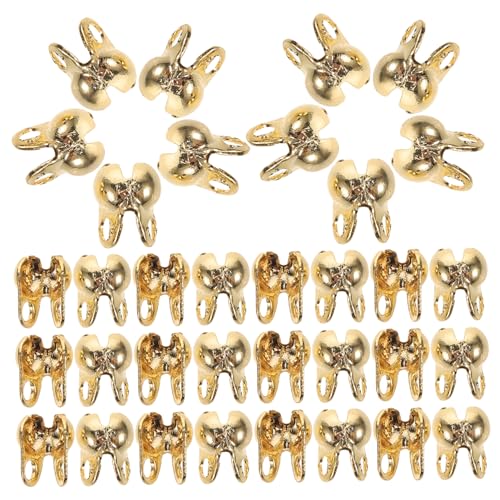 PERSELOSO 150 Stück Schmuck Endkappen Quetschperlen für Diy Schmuckherstellung Kompatibel mit Verschiedenen Ketten Installieren für Armbänder und von PERSELOSO