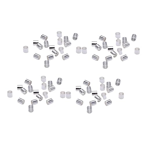 PERSELOSO 1500 Stück Perlenmaterial für Schmuck Herstellung Quetschperlen Kupferperlen Rohrperlen Silber von PERSELOSO